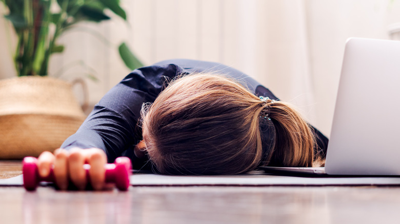 tired woman after working out