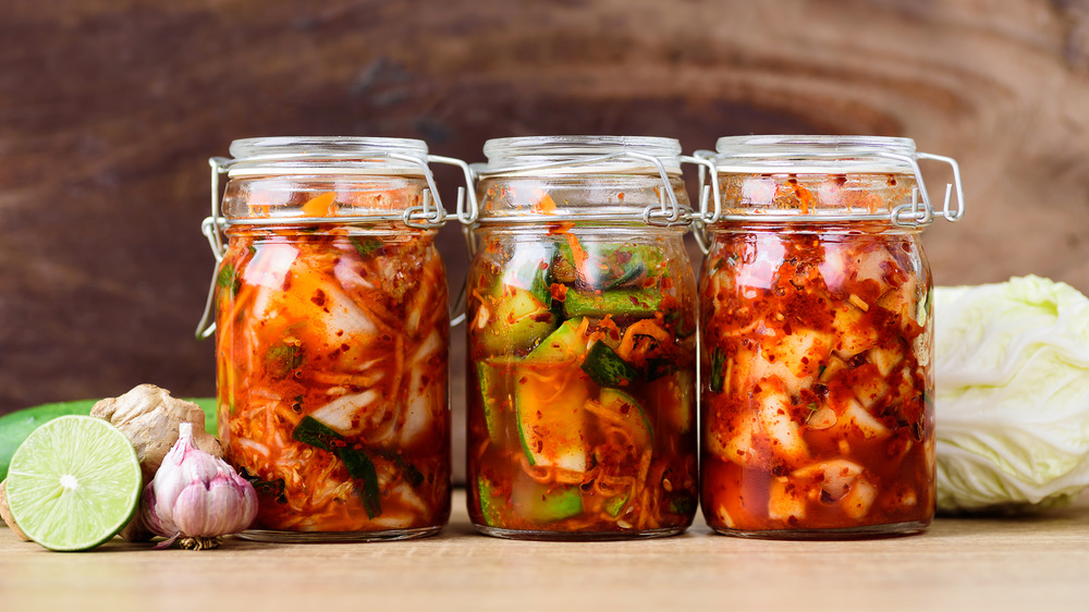 jars of pickled products