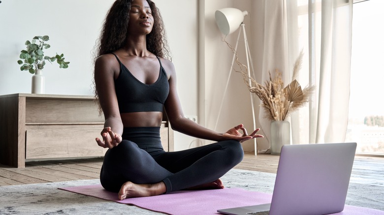 Woman doing yoga