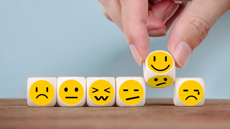 Emoji blocks expressing a variety of moods