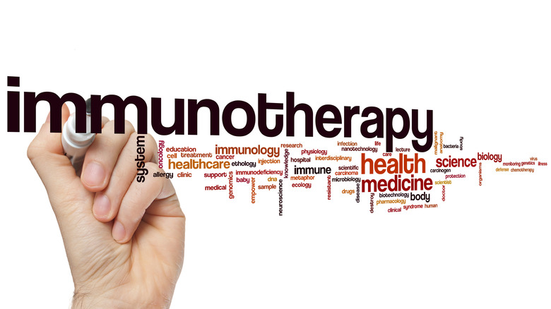 immunotherapy word cloud concept