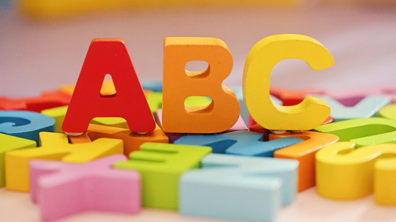 Colorful alphabet letters.