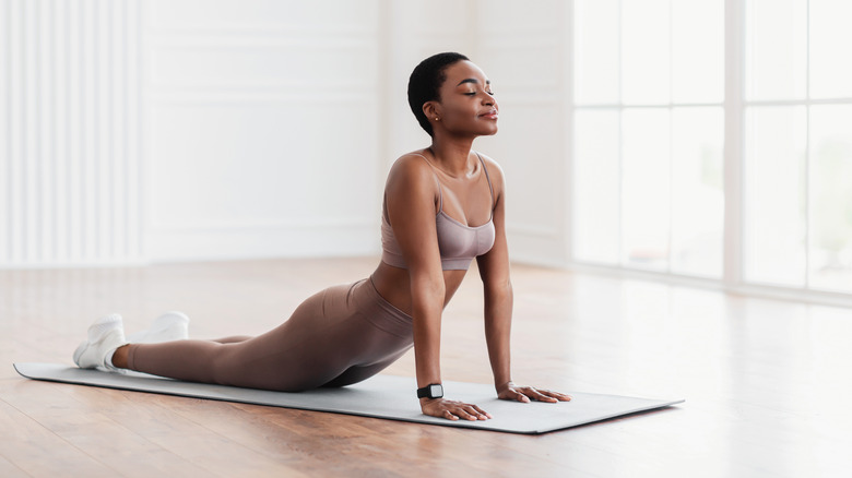 woman doing pilates