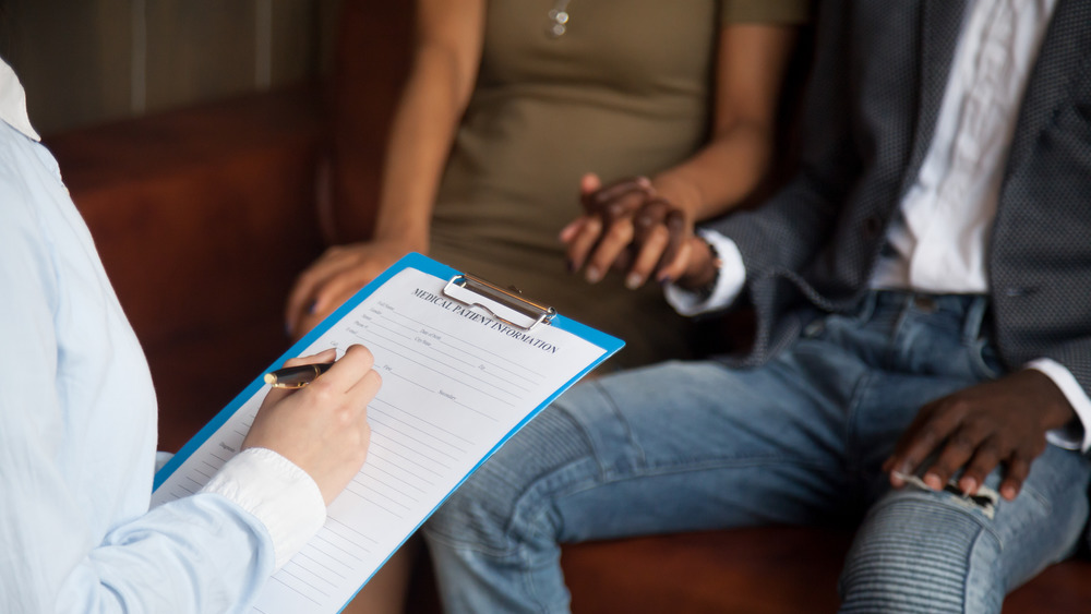 couple at doctor's office together