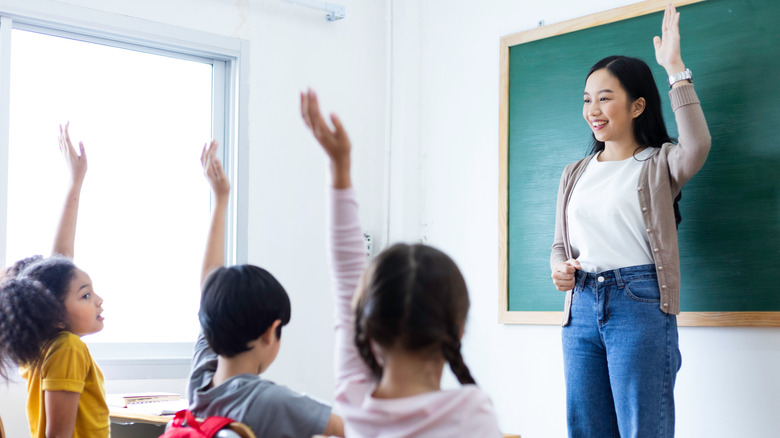 kids in classroom with teacher