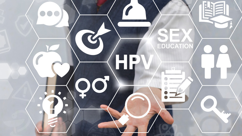 Infographic with HPV and Sex Education