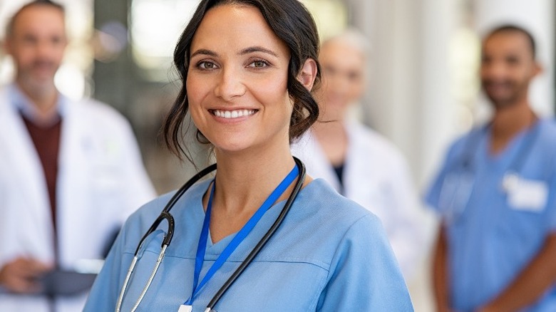 many doctors smiling