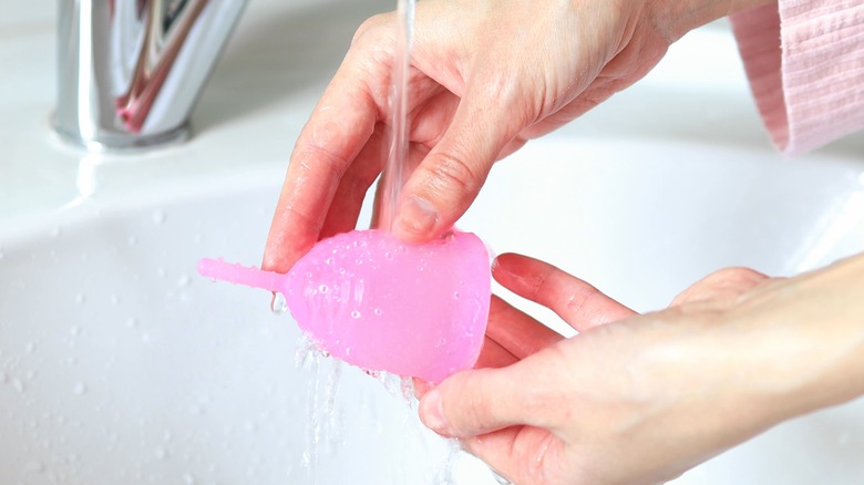 washing menstrual cup