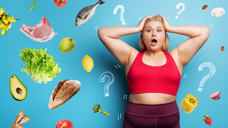 woman feeling confused about what to eat