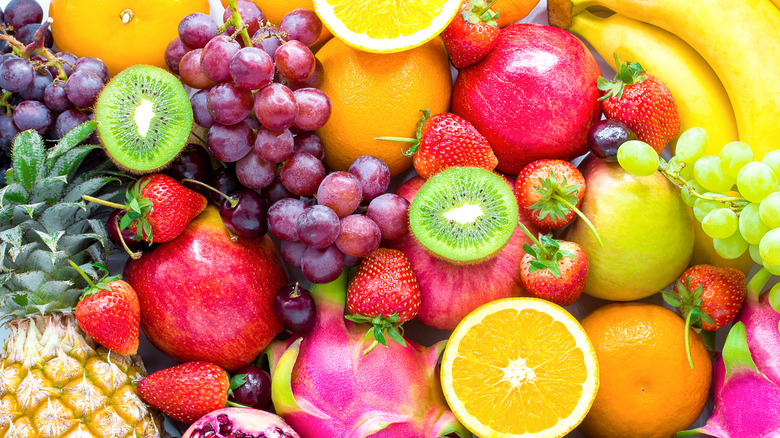 An assortment of fresh fruits