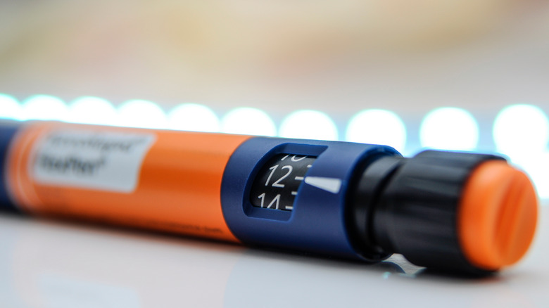 Close up of an insulin pen