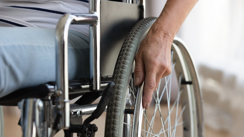 patient on a wheelchair