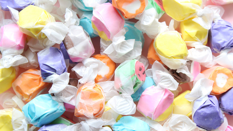 colorful salt water taffy