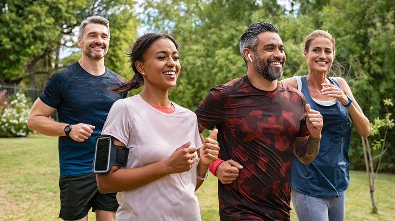 group of people running 