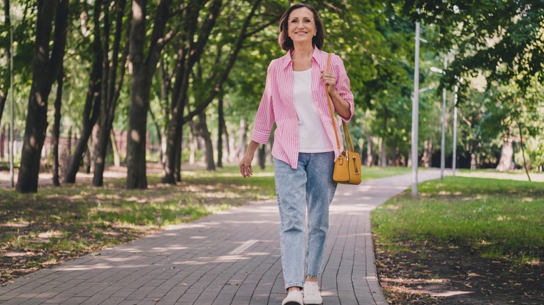 Older woman walking