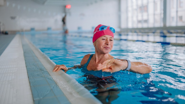 woman swimming