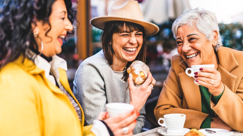 women eating at a restaurant