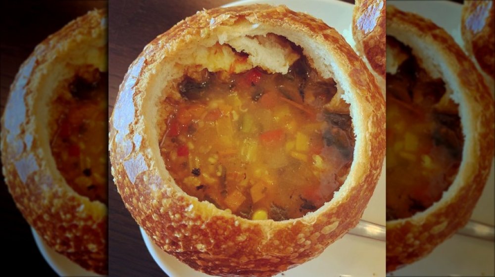 Ten Vegetable Soup Bread Bowl