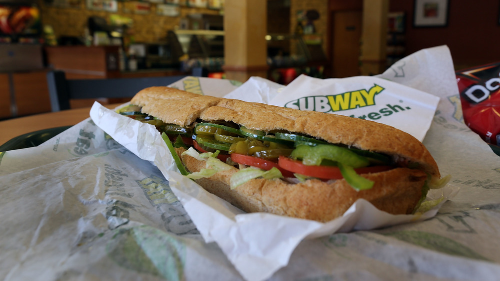 subway sandwich, Veggie Delight