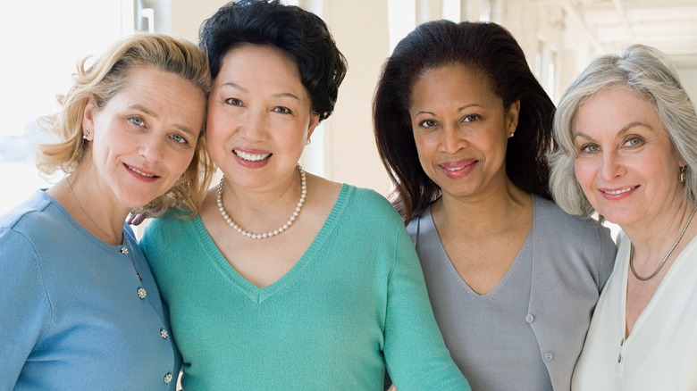 diverse group of older women