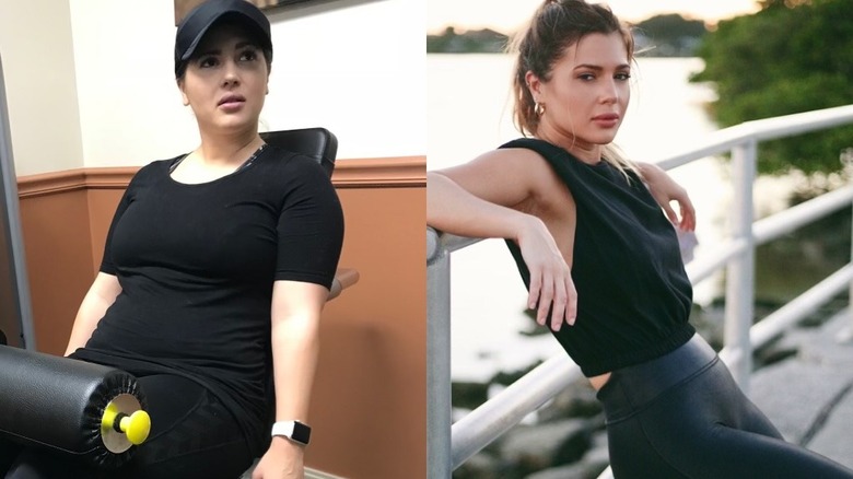 Before and after pictures of fitness influencer Ali Kay