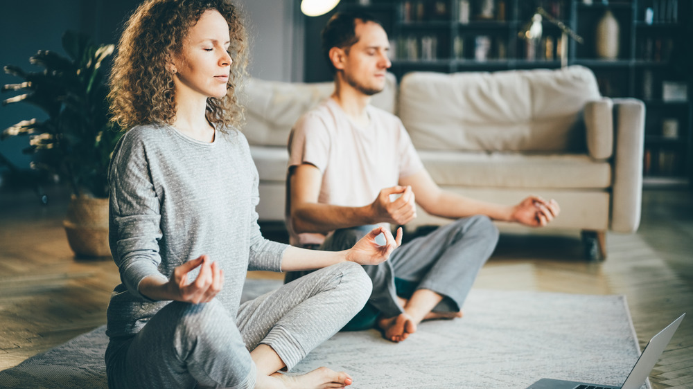 couple doing yoga