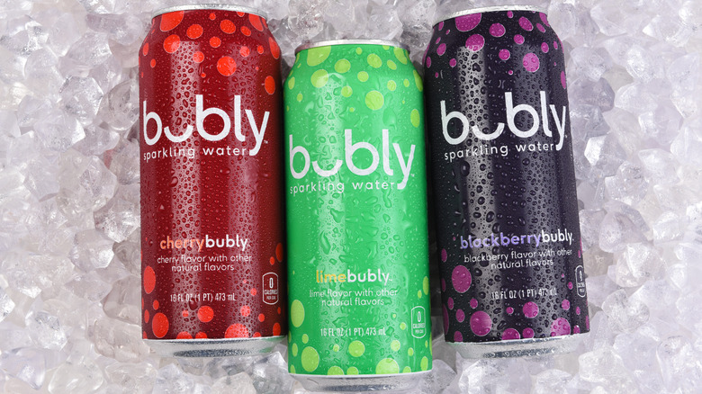 bubly sparkling water on ice