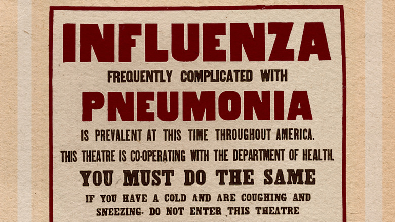 public notice during the 1918 flu pandemic