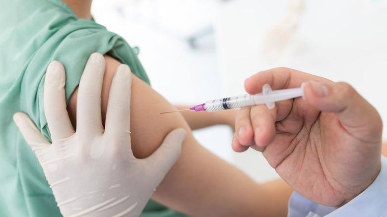 person receiving vaccine