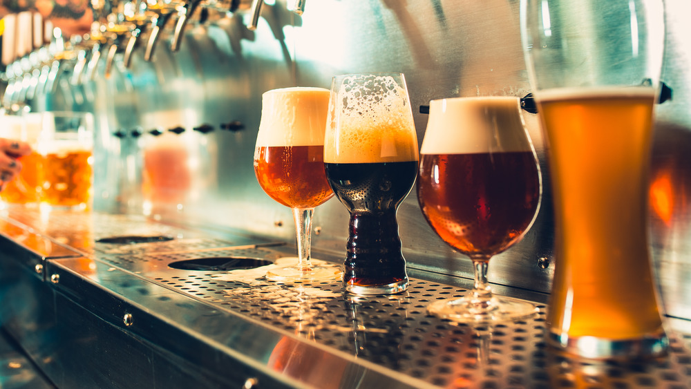 variety of beer glasses