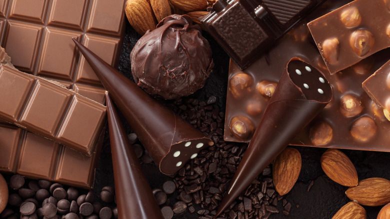 different varieties of chocolate