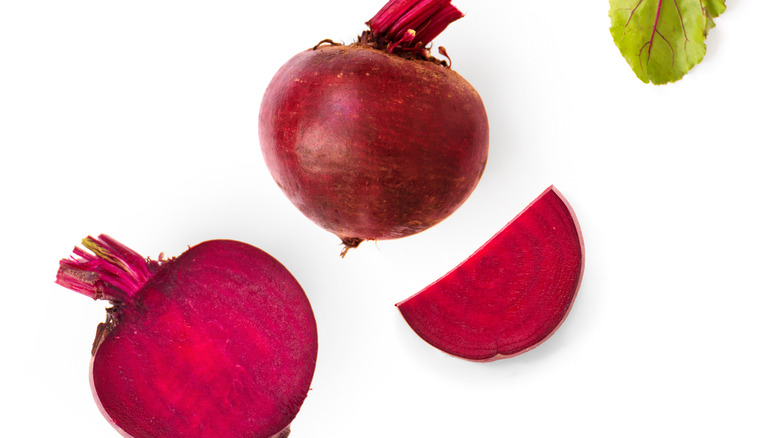 beets spread across white surface