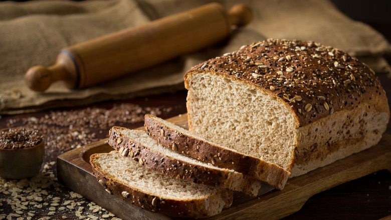 bread with sesame seeds