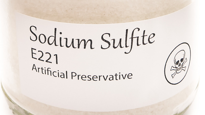 jar with sodium sulfite