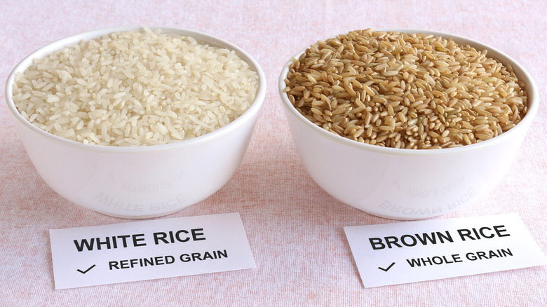 Refined versus whole rice