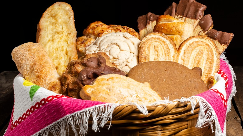 basket with assorted pastries