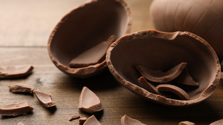 smashed milk chocolate shells