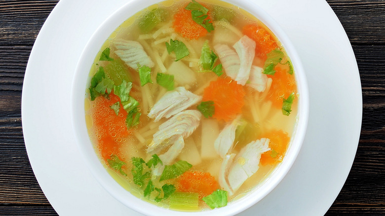 bowl of chicken soup