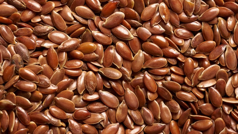 close up shot of flaxseeds