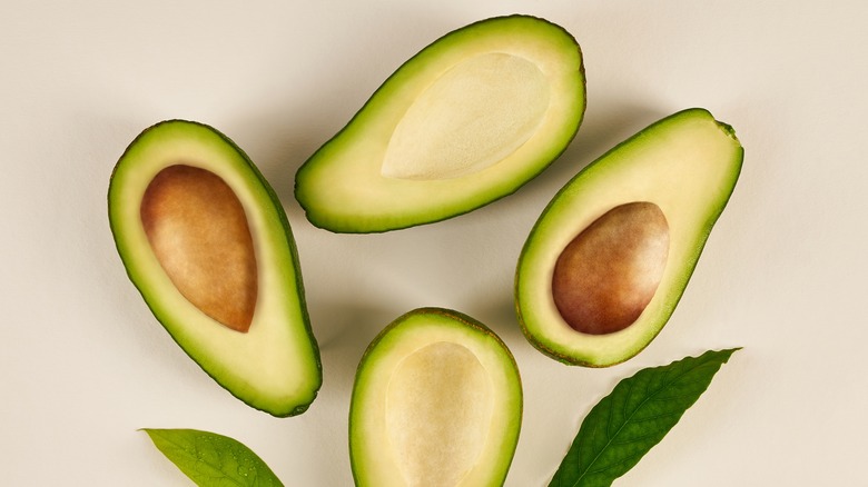 avocados sliced and spread out