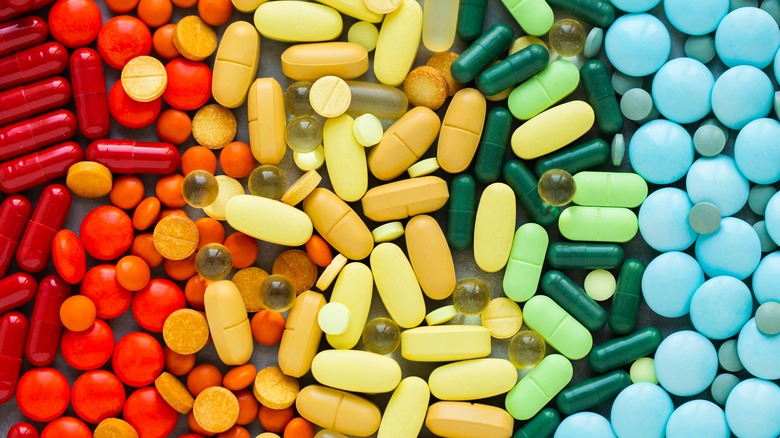 medications in rainbow colors