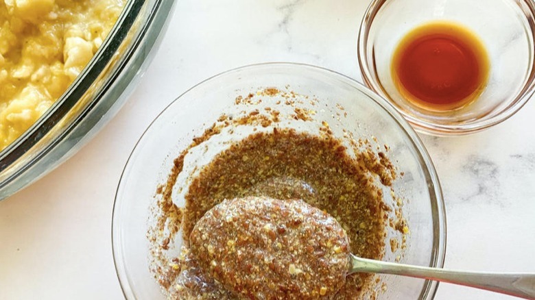 flax eggs in bowl