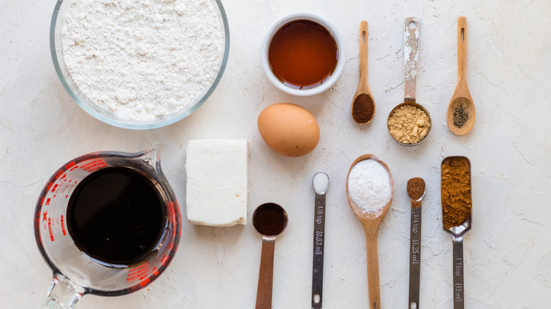 ingredients for gingerbread cake