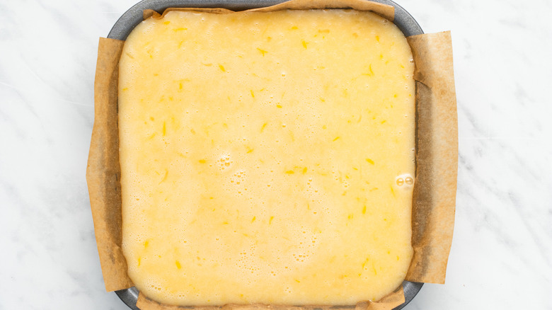 lemon bars in pan