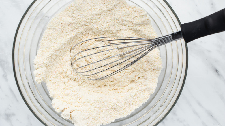 dry ingredients in a bowl 