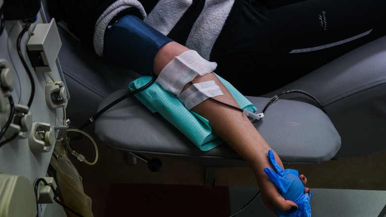 a person getting plasmapheresis