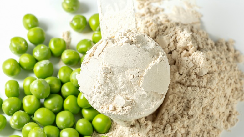 protein powder and peas
