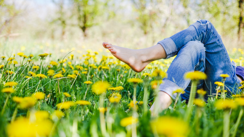 barefoot in summer