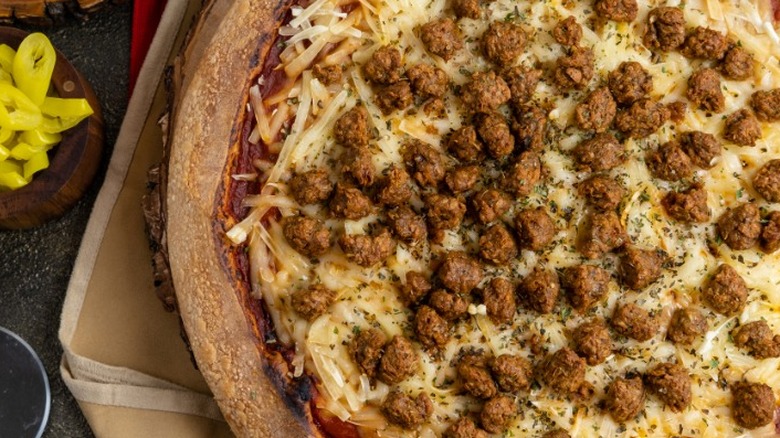 Pizza with Beyond Italian Sausage