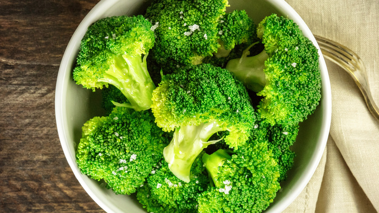 white bowl filled with broccoli